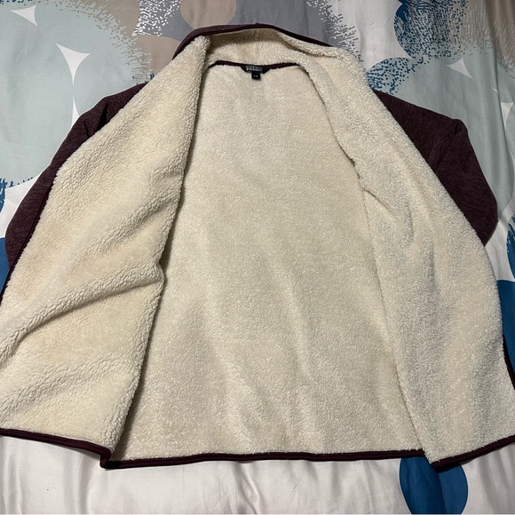 Nicole Miller Women’s Plum Open Sweater Size Large - Picture 4 of 6